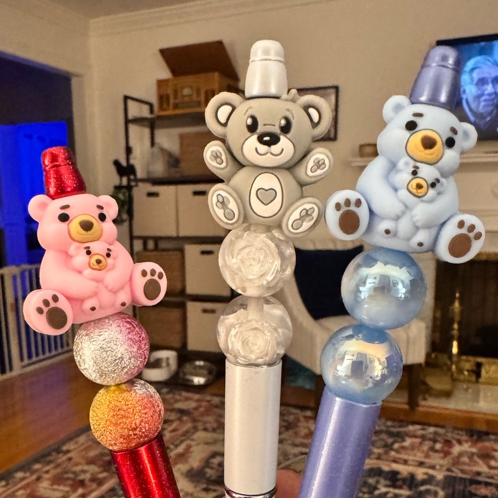 🧸 Teddy Bear Handmade Pen NEW comes with one refill buyer chooses 1